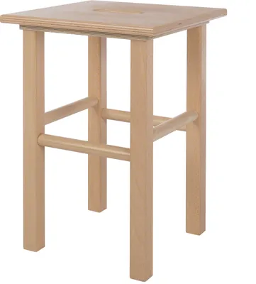 Produktbild von Holzhocker aus Hartzholz, Arbeitshocker, Sitzhocker, Schemel, Kinderhocker