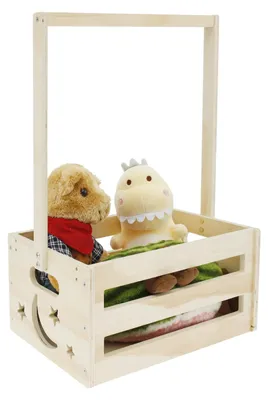 Produktbild von Omgoods – Holzkorb für Babypartys mit Tragegriff