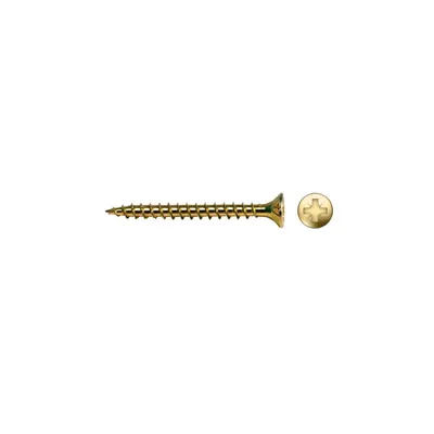 Productafbeelding van 1000 schroeven voor spaanplaten, VELOX, Pozi, geel, 3x25mm, volschroefdraad