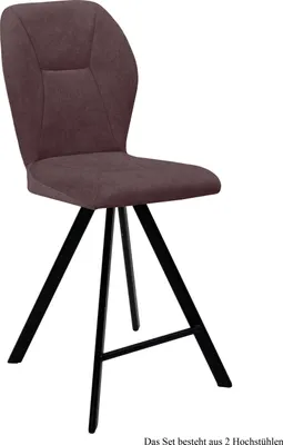 Produktbild von Thekenstuhl (2er-Set) Denicha 51x109x60 Schwarz/Braun