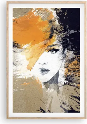 Produktbild von Gerahmtes Poster - Rahmen in heller Eiche - Abstraktion Frau - 61x91,5 cm - Wand Bild - Wanddeko - Wandbilder - Kunstposter - Wandposter - Bilderrahmen - Bilder - Kunstdruck - Wandbild P2NPA61x91-3656