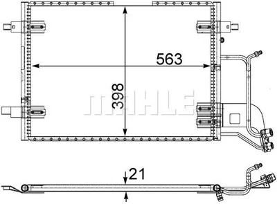 Produktbild von MAHLE AC 352 000S Kondensator Klimaanlage Klimakondensator für AUDI A4 Avant (8E5, B6)