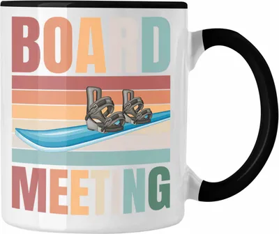 Produktbild von Trendation - Snowboard Tasse Geschenkidee für Snowboard-Fahrer zum Geburtstag Weihnachten (Schwarz)