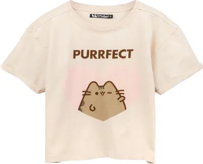 Produktbild von Pusheen - "Purfect" Kurzes Top für Damen NS6970 (3XL) (Cremefarbe)