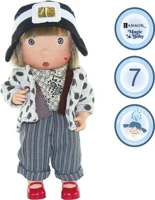 Puppe Amelia Mary Earhart Flugpionierin 25 cm für Kinder Spielzeug Spielpuppe historische Persönlichkeiten Frauen die Geschichte geschrieben haben Geschenkidee Mädchen Weihnachten Geburtstag