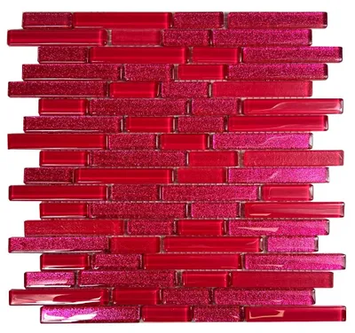 Produktbild von Rosa Glasmosaik mit schimmerndem Glitzer ASLISEDA PINK, rosa Wandfliese