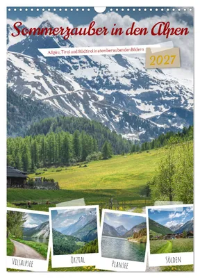 Produktbild von Sommerzauber in den Alpen (Wandkalender 2027 DIN A3 hoch), CALVENDO Monatskalender