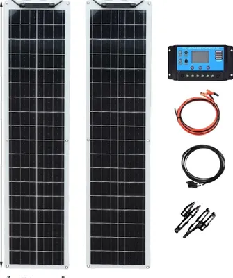 Zdjęcie produktu dla Elastyczny panel słoneczny, wysoka sprawność 24%, lekka konstrukcja, zestaw solarny 100W