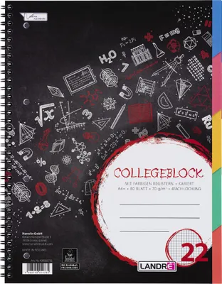 Immagine prodotto di LANDRÉ 400065715 LANDRÉ Registro-Blocco college "COLLEGE", DIN A4, a quadretti