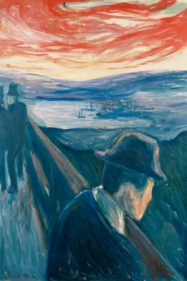 Produktbild von Edvard Munch Kunstdruck Bild - Die Verzweiflung, 1892 (180 x 120 cm)