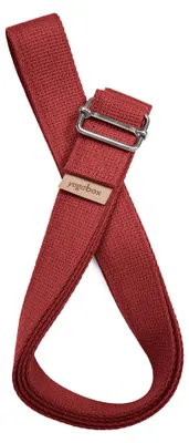 Produktbild von yogabox Yogagurt mit Metall Schiebeverschluss - regional hergestellt - bordeaux 2,5 m