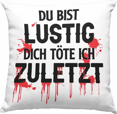 Produktbild von Trendation - Du Bist Lustig Deko-Kissen mit Füllung 40x40 Lustiger Spruch Erwachsenen Humor Geschenk Kollegin Bester Kollege Geschenkidee (Grün)