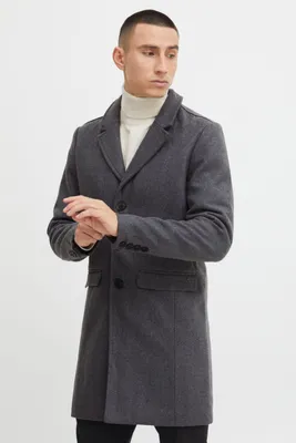Produktbild von 11 Project PRKunz Herren Wintermantel Langmantel Winterjacke mit Reverskragen