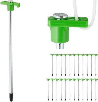 Produktbild von Famanu Zeltanker 25 cm - Set von 24 - Kunststoff und Stahl - Lichtgrün