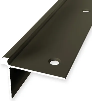 Produktbild von Treppenkantenprofil 32 x 42 x 2500 mm Winkelprofil Einfasshöhe 5 mm Aluminium Glatt Doppelt Versetzt Versenkt Gebohrt Bronze Küberit