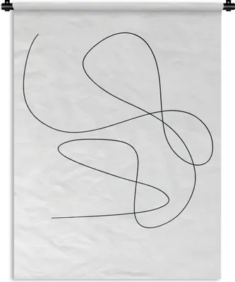 Produktbild von MuchoWow® Wandteppich Wandbehang Linienkunst - Minimalismus - Abstrakt 60x80 cm Tapisserie Dekoration Wandtuch - Decke - Wandtücher - Wohne