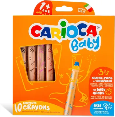 Obrázok produktu pre Sada 10 kusov farebných ceruziek pre bábätká (3 v 1)