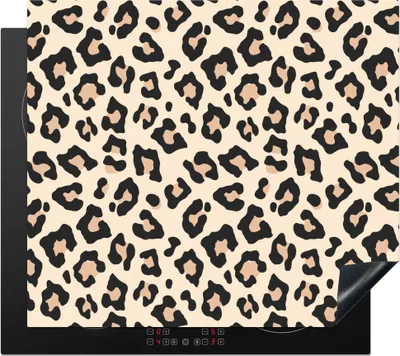 Produktbild von KitchenYeah© Herdabdeckplatte Tierprint - Pantherprint - Rosa , 60x52cm, Küche Deko, Glaskeramikkochfeld Herdabdeckung, Abdeckplatte fùr Kochfeld