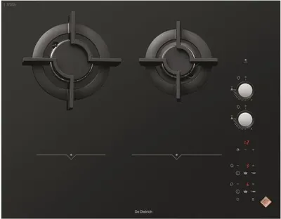 Produktbild von De Dietrich DPI7602BM Mixed Gas and Induction Hob – 65 cm – 4 Burners – Black