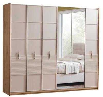 Productafbeelding van Kledingkast met spiegel in moderne stijl voor de slaapkamer