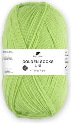 Produktbild von Pro Lana GOLDEN SOCKS 100 g uni 4-fach Sockenwolle 420 m Farbe 426 - maigrün