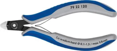 Produktbild von Präzisionselektronikseitenschneider L.120mm Form 2 Facette nein pol.KNIPEX