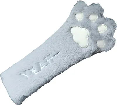 Image de Adorables housses de ceinture de sécurité avec motif de griffes de chat, housse de ceinture de sécurité confortable et douce en peluche pour femmes, gris