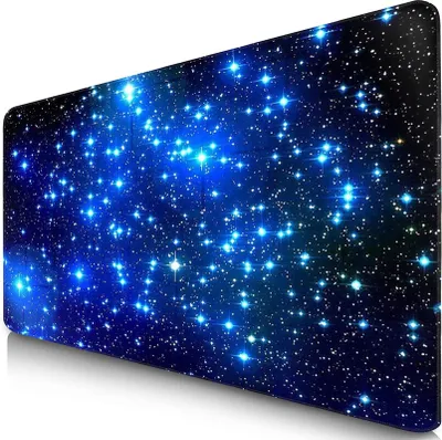 Produktbild von XXL Gaming Mauspad, 900 x 400mm, fransenfreie Ränder, rutschfest, Sterne