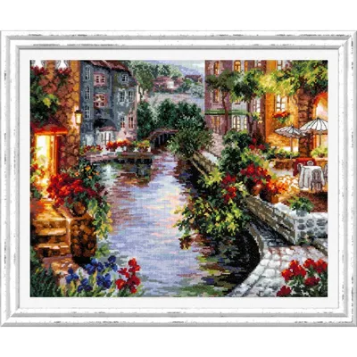 Obrázok produktu pre Súprava krížikového stehu "Večer v Benátkach" z edície Magic Needle Zweigart, počítaný vzor, 40x32cm