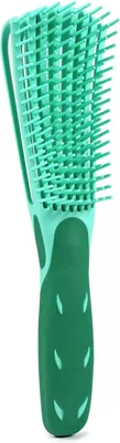 Produktbild von Haarbürste, Entwirrungsbürste für Naturhaar, für Afro-Haar 3a bis 4c, Entwirrungsbürste für verfilztes, gewelltes, lockiges Haar, einfach mit Nass-/Trockenbehandlung, verbessert die Haarstruktur, Grün