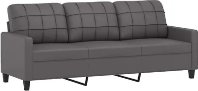 Produktbild von vidaXL 3-Sitzer-Sofa Grau 180 cm Kunstleder