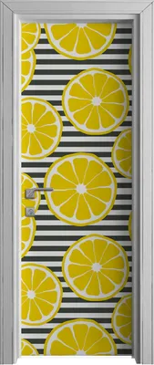 Produktbild von Tür Selbstklebende 70x210 cm Türfolie Türtapete Klebefolie - Zitronen Hintergrund