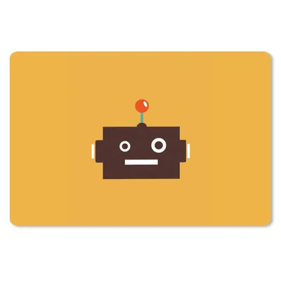 Produktbild von MuchoWow® Mauspad Mousepad Roboter - Gesicht - Antenne - Gelb - Jungen - Kind 27x18 cm - Mousepads - Maus Mat - Pad - Mausunterlage - Büroartikel - Desk Matten