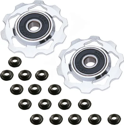 Produktbild von Point Schaltwerkrollen 10 Zähne, silber, Paar, Aluminium