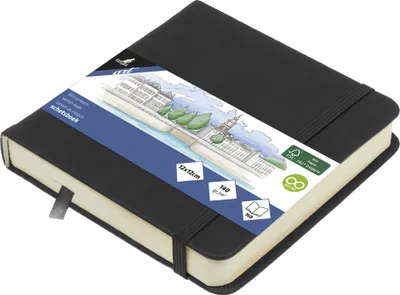 Image de carnet de croquis kangaro 80 feuilles 120 x 120 mm noir