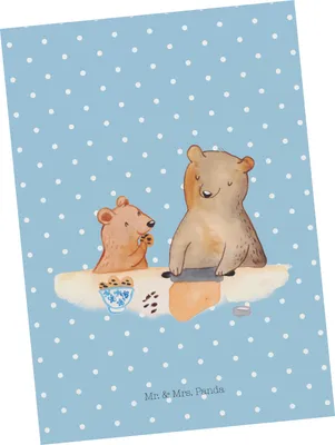 Produktbild von Mr. & Mrs. Panda Fotokarte Oma Backen - Blau Pastell - Geschenk, Postkarte, Ansichtskarte, Kekse, Muttertag, Grußkarte, Bäckerei, Kochen, Bären, Postkarten, Kunstkarten