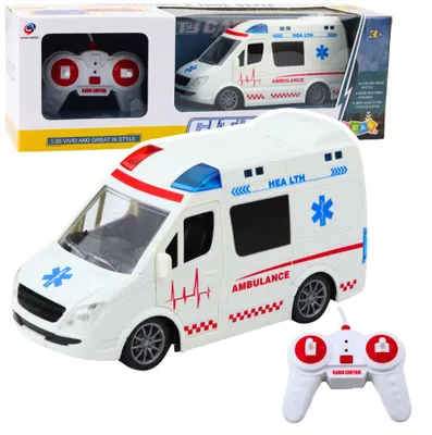 Immagine prodotto di Ambulanza Telecomandata RC Luci Suoni 1:20 Bianco