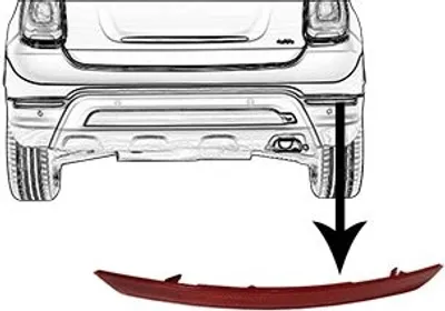 Produktbild von VAN WEZEL Rückstrahler 1604930 Rechts Stoßfänger für FIAT 500X (334)