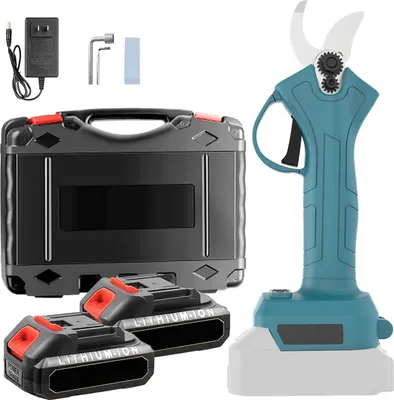 Obrázek produktu pro Elektrické zahradní nůžky na větve - akumulátorové - 500 W - bezkartáčový motor - tloušťka řezu 25 mm - 18V akumulátor - 2 akumulátory