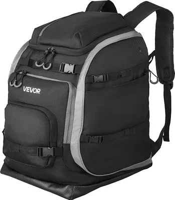 Immagine prodotto di VEVOR borsa porta scarponi da sci, 70 L, zaino da viaggio per scarponi da snowboard, con esterno e fondo impermeabili, 1680D Oxford, borsa per sci, snowboard, casco, occhiali, guanti, accessori (nero)
