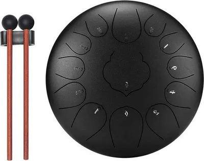 Obrázek produktu pro Ocelový tongdrum 305 cm, bicí nástroj typu handpan, včetně paliček