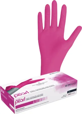 Produktbild von Unigloves MAGENTA PEARL Nitrilhandschuhe 8-9 Large 100 Stück/Box