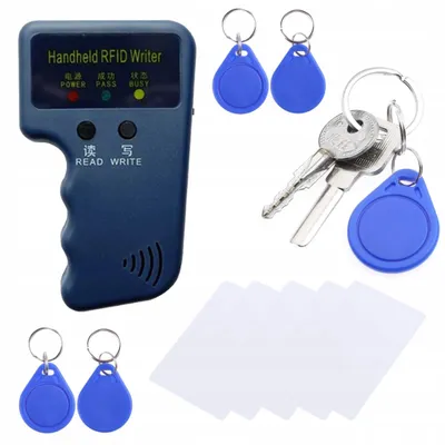 Produktbild von Rosfix RFID Lesegerät-Programmierer – 125kHz | Kompatibel mit T5577, EM4305 | Einfach zu bedienen mit Schlüsselanhängern