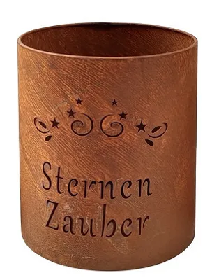 Produktbild von TrendLine Windlicht Metall Sternenzauber 18 cm Rostoptik