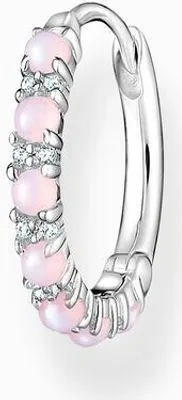 Produktbild von THOMAS SABO Einzel Creole silber/ Rosa Steine CR664-166-7