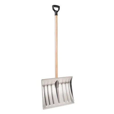 Produktbild von Schneeschieber Schneeräumer ALU 50cm mit Holz Stiel und D-Griffe 50cm / 137cm ALU-50 / 3716