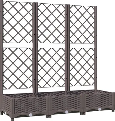 Zdjęcie produktu dla VIDAXL -Pflanzer mit Slatarbeit 120x40x121,5 cm Polypropenbraun