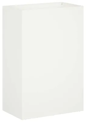 Immagine prodotto di vidaXL Vaso da giardino bianco, 40 x 30 x 75 cm, acciaio laminato a freddo