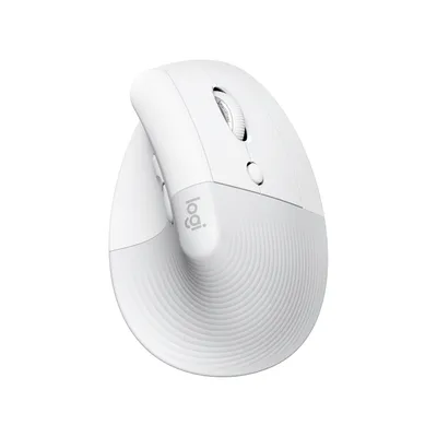 Produktbild von Logitech Lift for Mac - Vertikale Maus - ergonomisch - optisch - 6 Tasten - kabellos - Bluetooth - Logitech Logi Bolt USB-Receiver - Off-White - für Apple MacBook