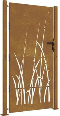 Obrázok produktu pre vidaXL Záhradná brána 100x175 cm Corten oceľový trávový dizajn